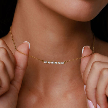 Baguette Line Necklace
