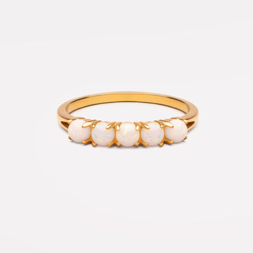 Opal Band Ring