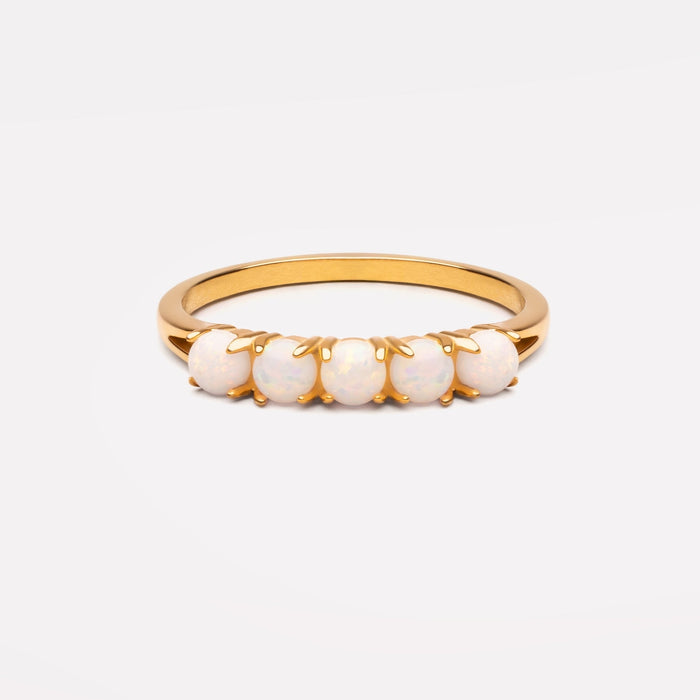 Opal Band Ring