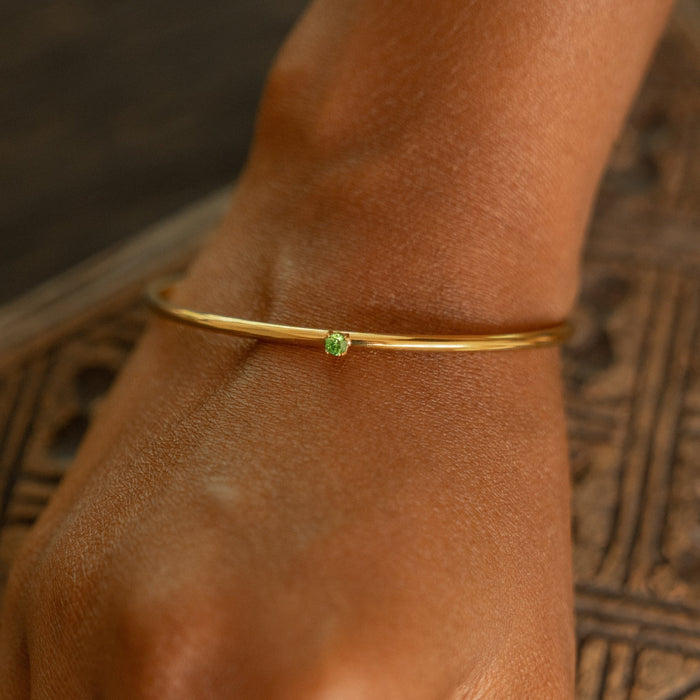 Thin Emerald Cuff
